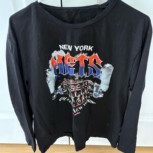 New York Mets Black Long Sleeve Shirt